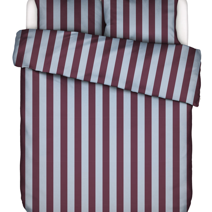Essenza Minte Stripe Dekbedovertrek 200 x 200|220 cm - Mauve|Blue