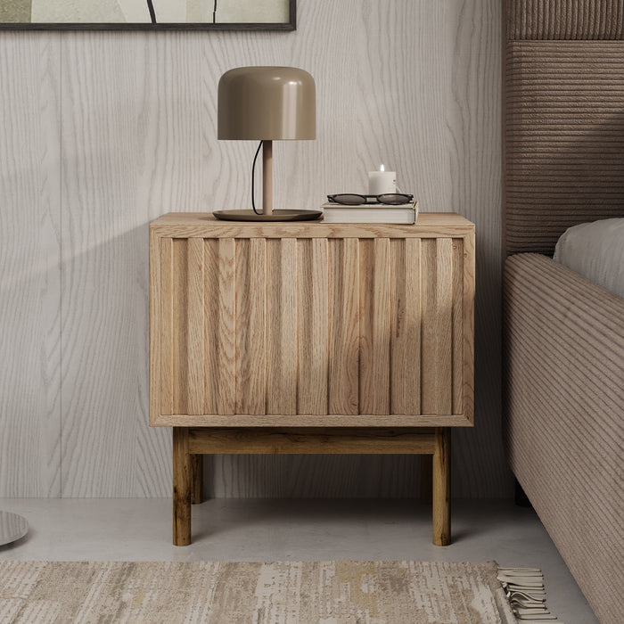 Meubella - Nachtkastje Storm - Eiken - 53 cm