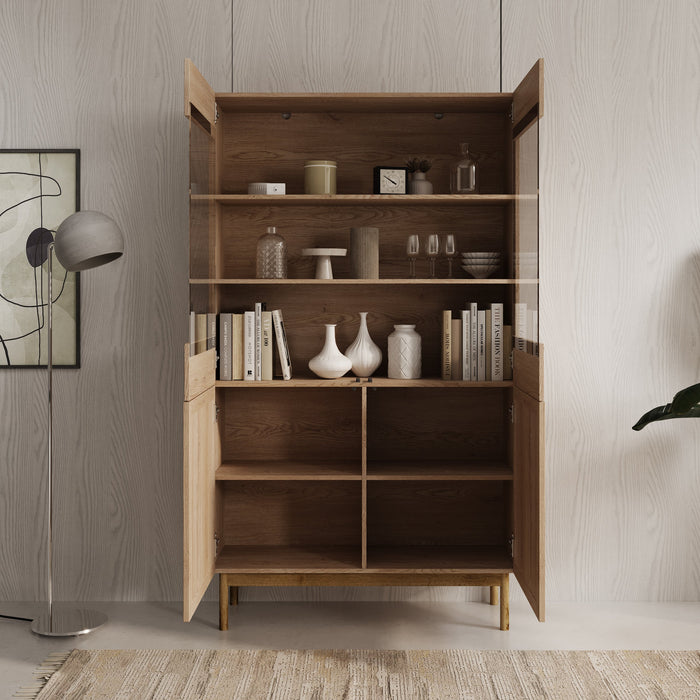 Meubella - Vitrinekast Storm - Eiken - 106 cm