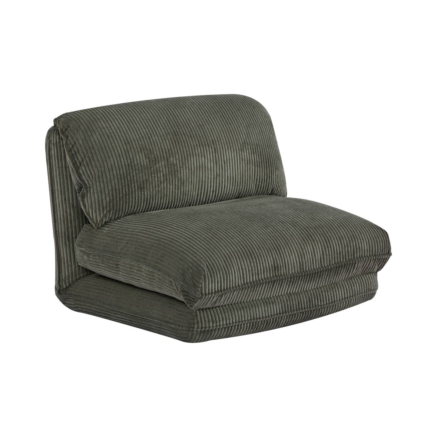 sweeek - Slaapfauteuil omvormbaar ribfluweel dikke rib 1 persoons Cosy