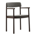 Normann Copenhagen Timb Eetkamerstoel met Armleuning - Textiel - Donkergrijs / Bruin