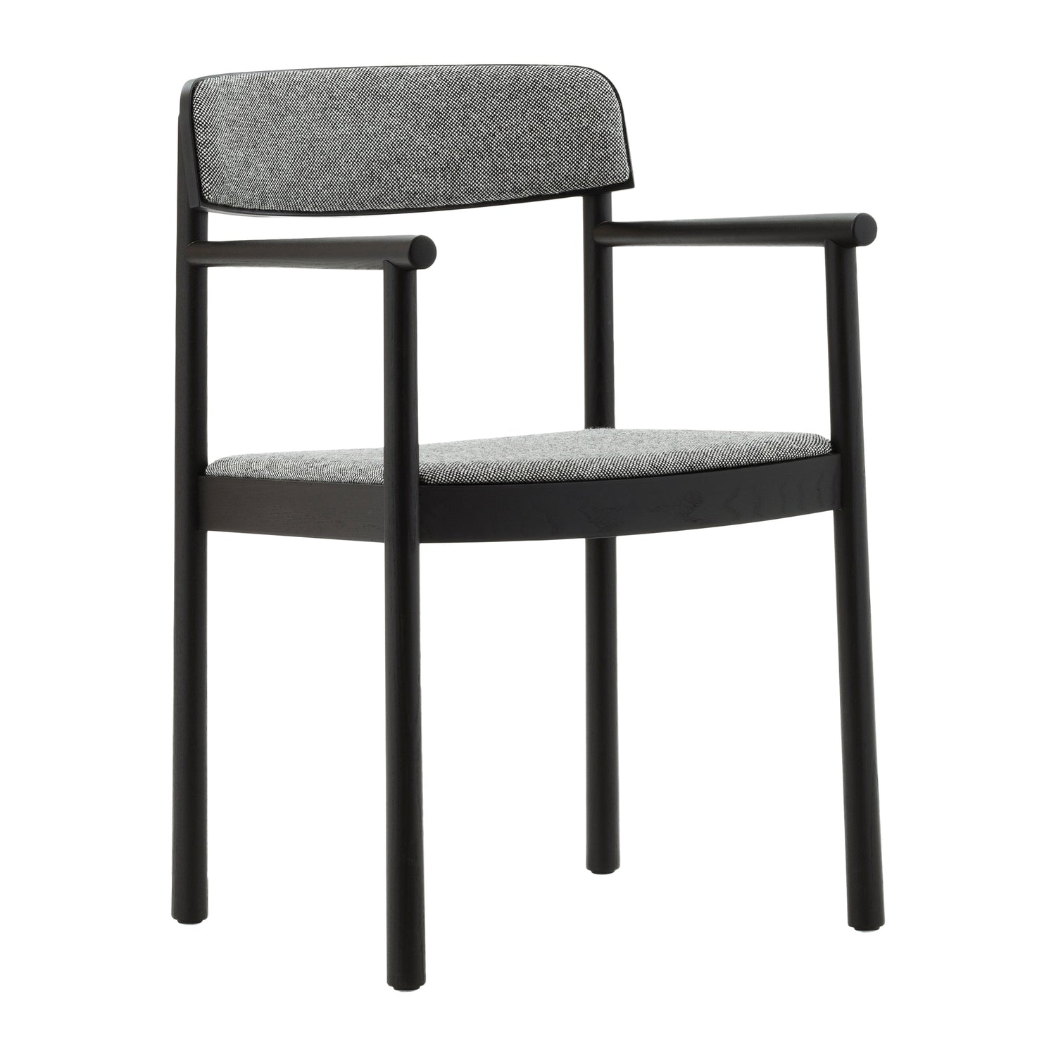 Normann Copenhagen Timb Eetkamerstoel met Armleuning - Textiel - Lichtgrijs / Zwart