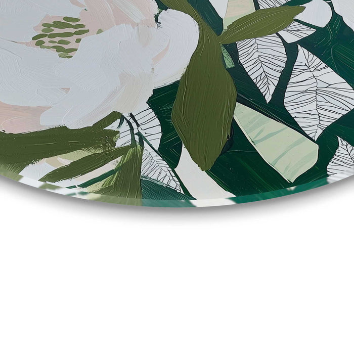 Reinders - Bloemen in bloei - Glasschilderij Ø 50 cm - Groen