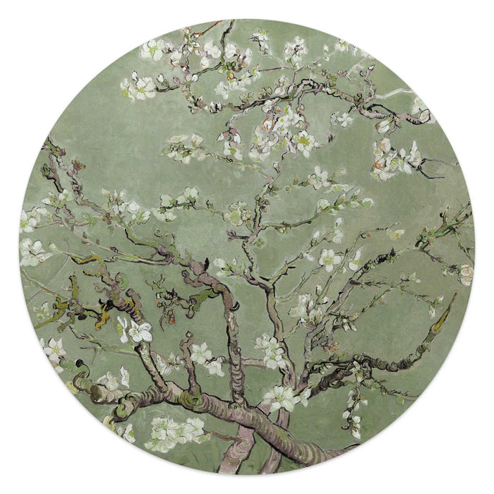 Reinders - Van Gogh - Amandelbloesem - Glasschilderij Ø 50 cm - Groen