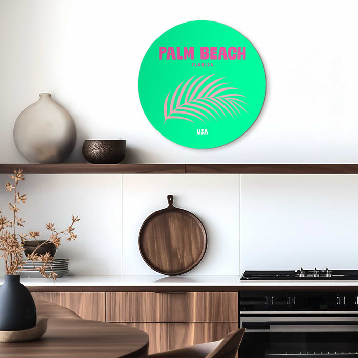 Reinders - Florida - Glasschilderij Ø 50 cm - Groen