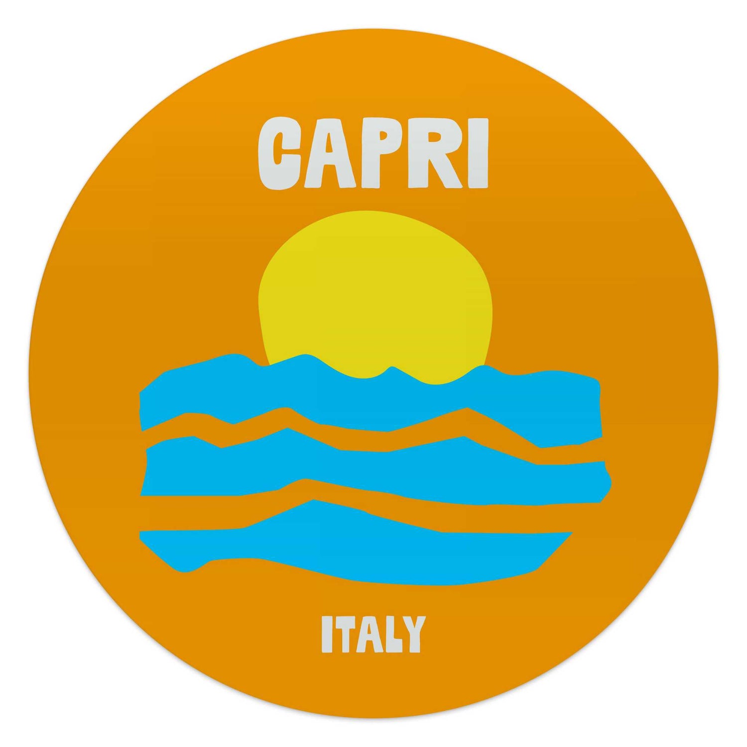 Reinders - Capri - Glasschilderij Ø 50 cm - Oranje