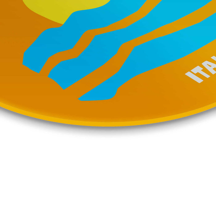 Reinders - Capri - Glasschilderij Ø 50 cm - Oranje