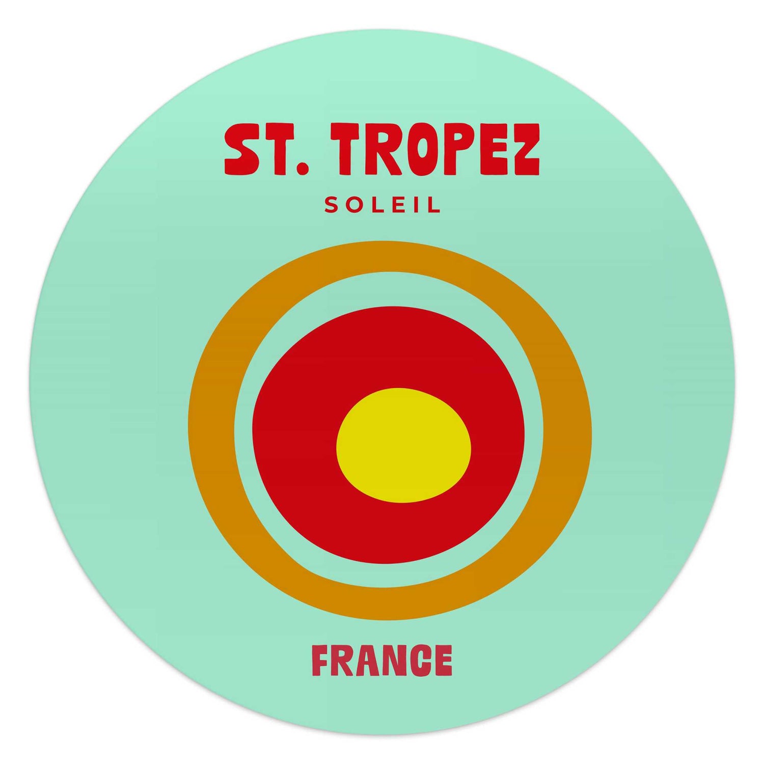 Reinders - Saint Tropez - Glasschilderij Ø 50 cm - Groen