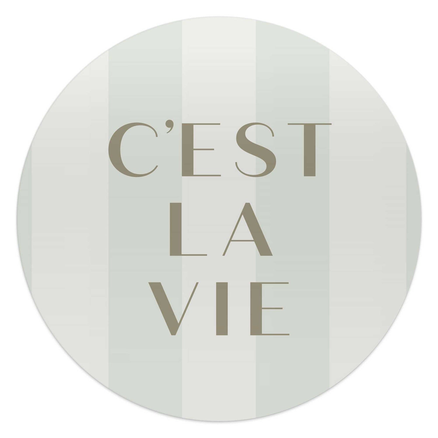 Reinders - C'est la vie - Glasschilderij Ø 50 cm - Beige