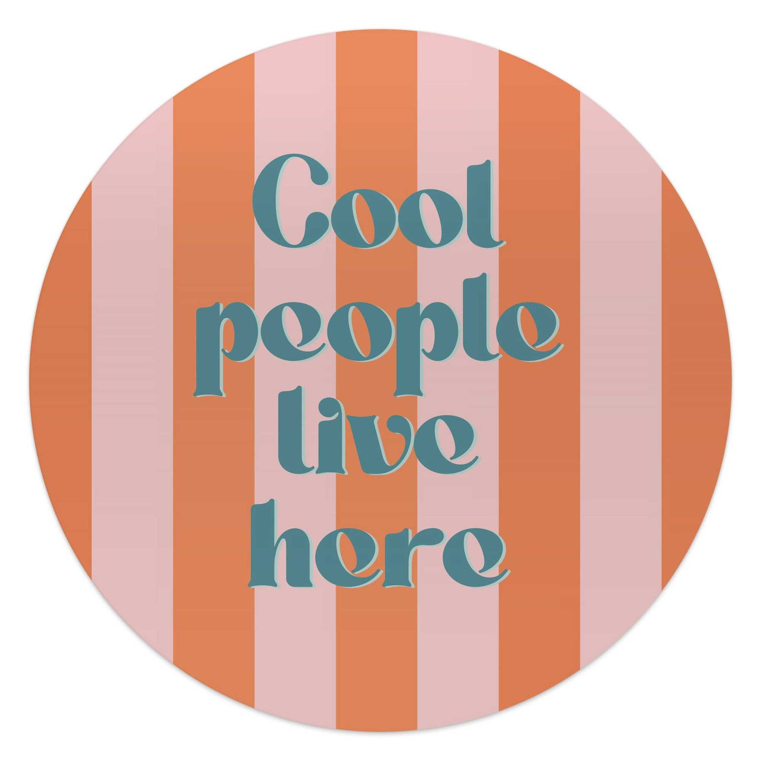 Reinders - Coole mensen - Glasschilderij Ø 50 cm - Oranje