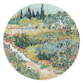 Reinders - Van Gogh - Tuin in Arles - Glasschilderij Ø 50 cm - Groen