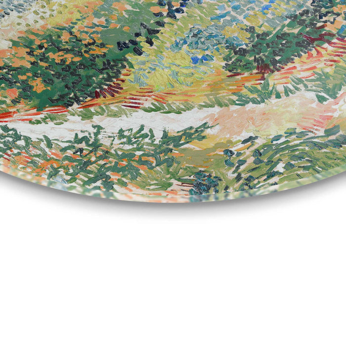 Reinders - Van Gogh - Tuin in Arles - Glasschilderij Ø 50 cm - Groen