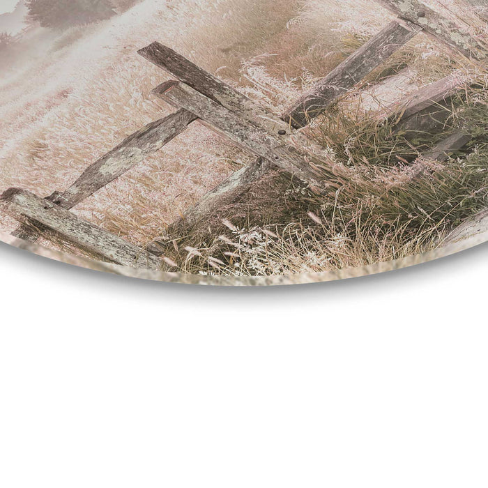 Reinders - Ochtenddauw in de weide - Glasschilderij Ø 50 cm - Beige