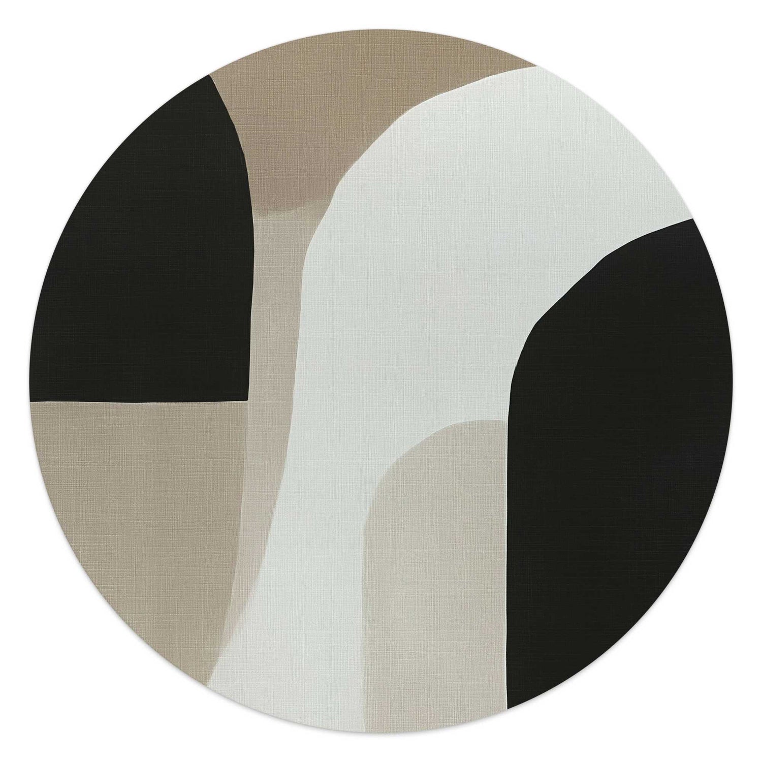Reinders - Abstracte sfeer II - Glasschilderij Ø 50 cm - Beige
