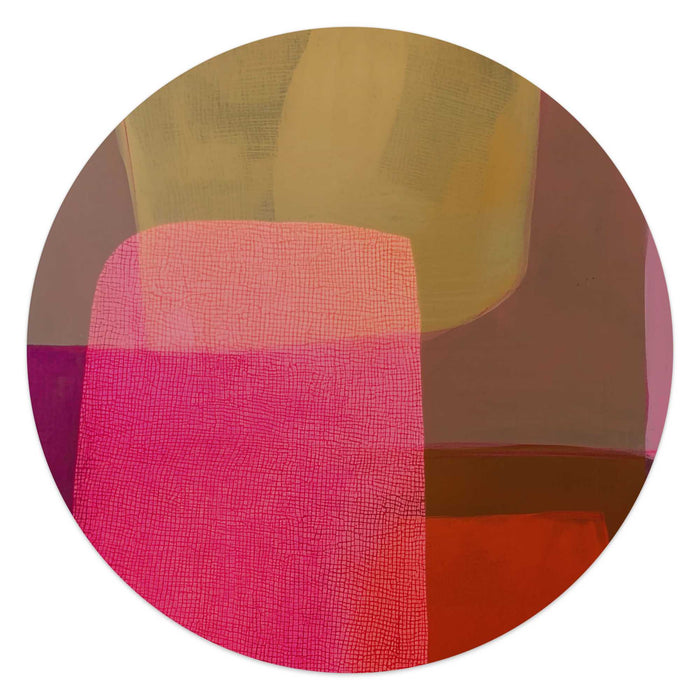 Reinders - Roze tinten I - Glasschilderij Ø 50 cm - Roze