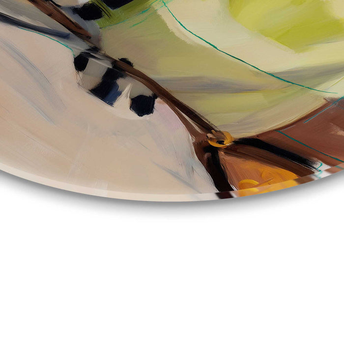 Reinders - Zomerse outfit - Glasschilderij Ø 50 cm - Groen