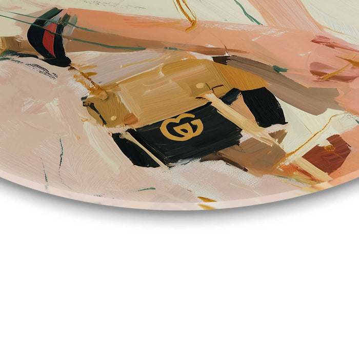 Reinders - Italiaanse looks - Glasschilderij Ø 50 cm - Beige