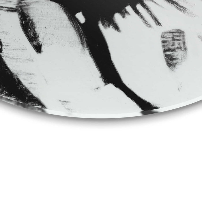 Reinders - Smokey Eye - Glasschilderij Ø 70 cm - Zwart-Wit