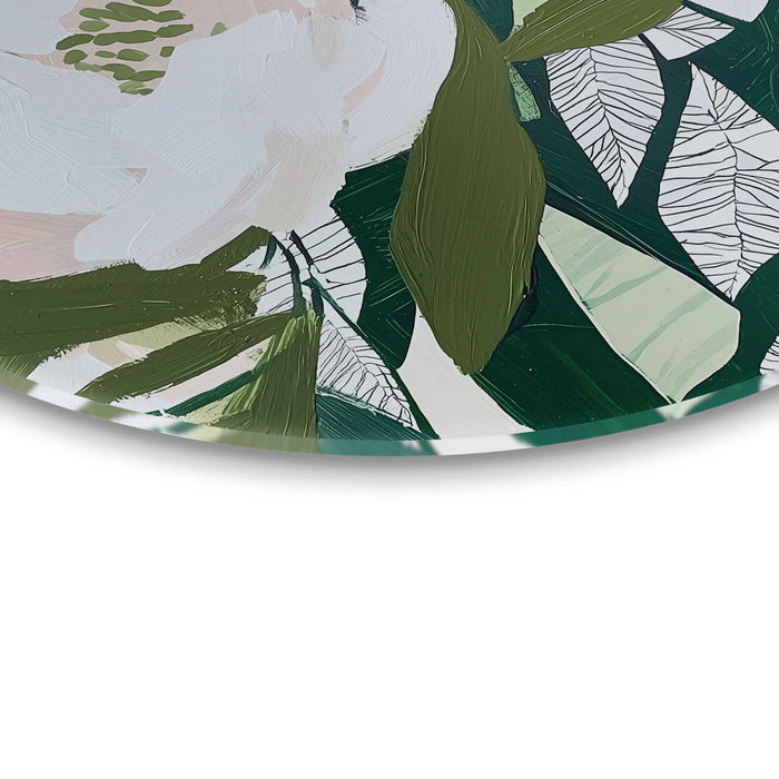 Reinders - Bloemen in bloei - Glasschilderij Ø 70 cm - Groen