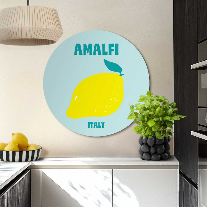 Reinders - Amalfi - Glasschilderij Ø 70 cm - Blauw