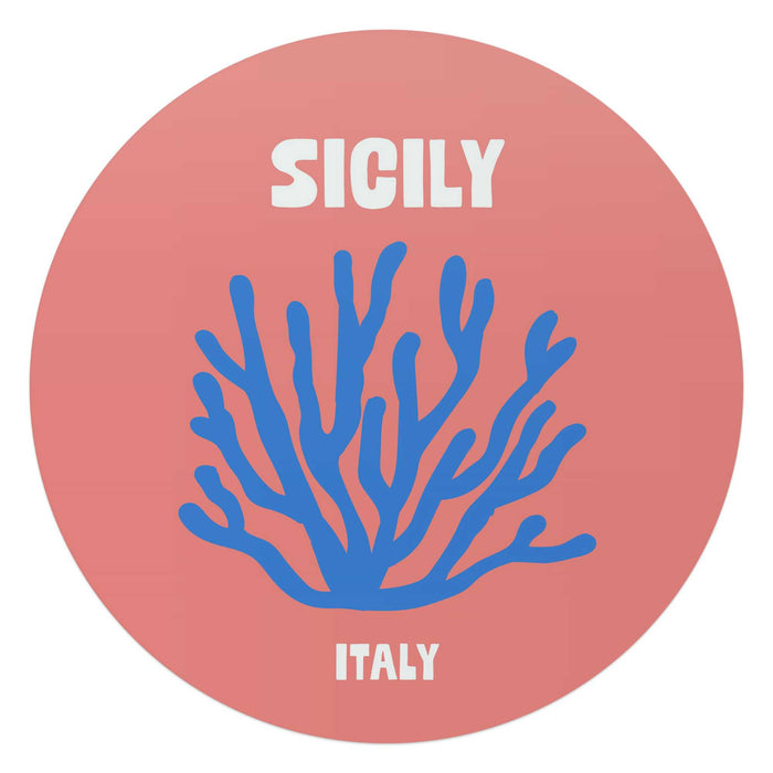Reinders - Sicilië - Glasschilderij Ø 70 cm - Roze