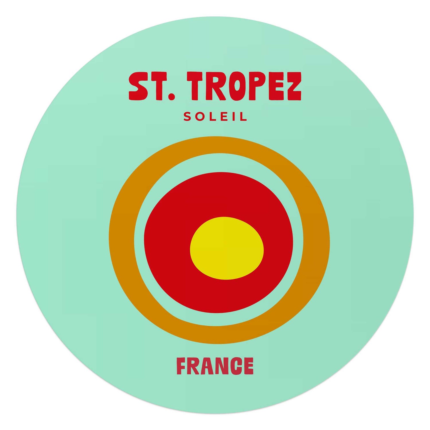 Reinders - Saint Tropez - Glasschilderij Ø 70 cm - Groen