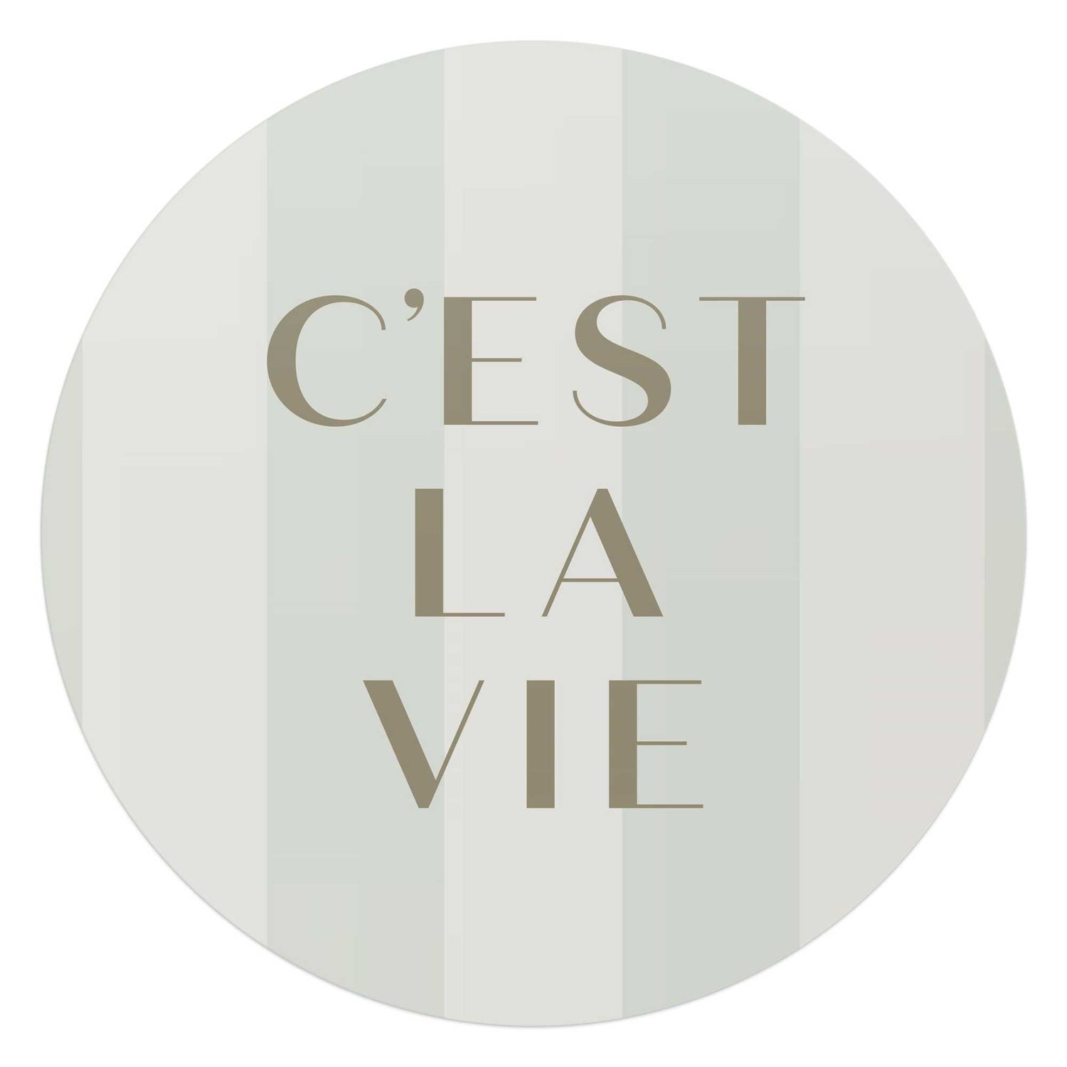 Reinders - C'est la vie - Glasschilderij Ø 70 cm - Beige