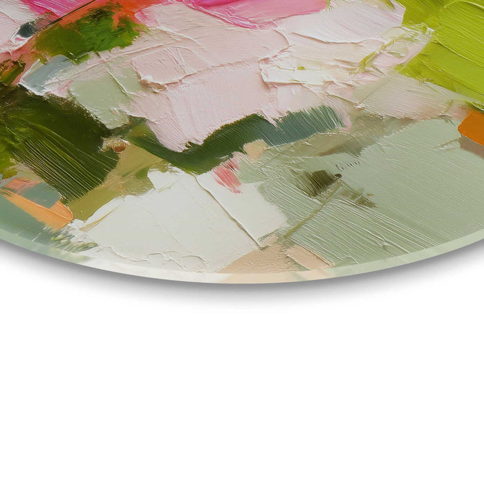 Reinders - Abstracte lente - Glasschilderij Ø 70 cm - Groen