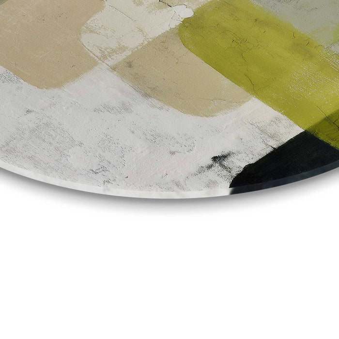 Reinders - Groentinten - Glasschilderij Ø 70 cm - Groen