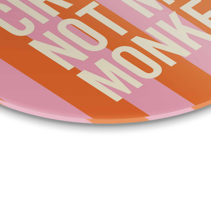 Reinders - Niet mijn circus - Glasschilderij Ø 70 cm - Oranje