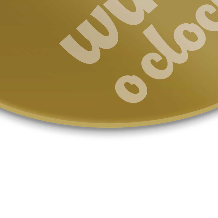 Reinders - Tijd voor wijn - Mosterdgeel - Glasschilderij Ø 70 cm - Geel