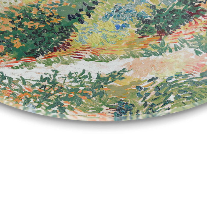 Reinders - Van Gogh - Tuin in Arles - Glasschilderij Ø 70 cm - Groen