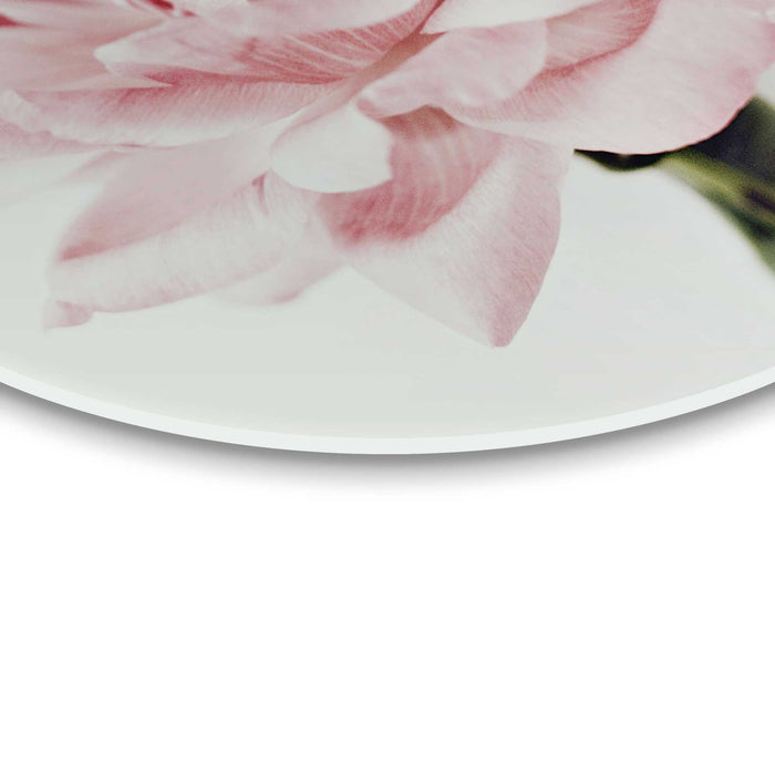 Reinders - Pioenroos - Glasschilderij Ø 70 cm - Roze