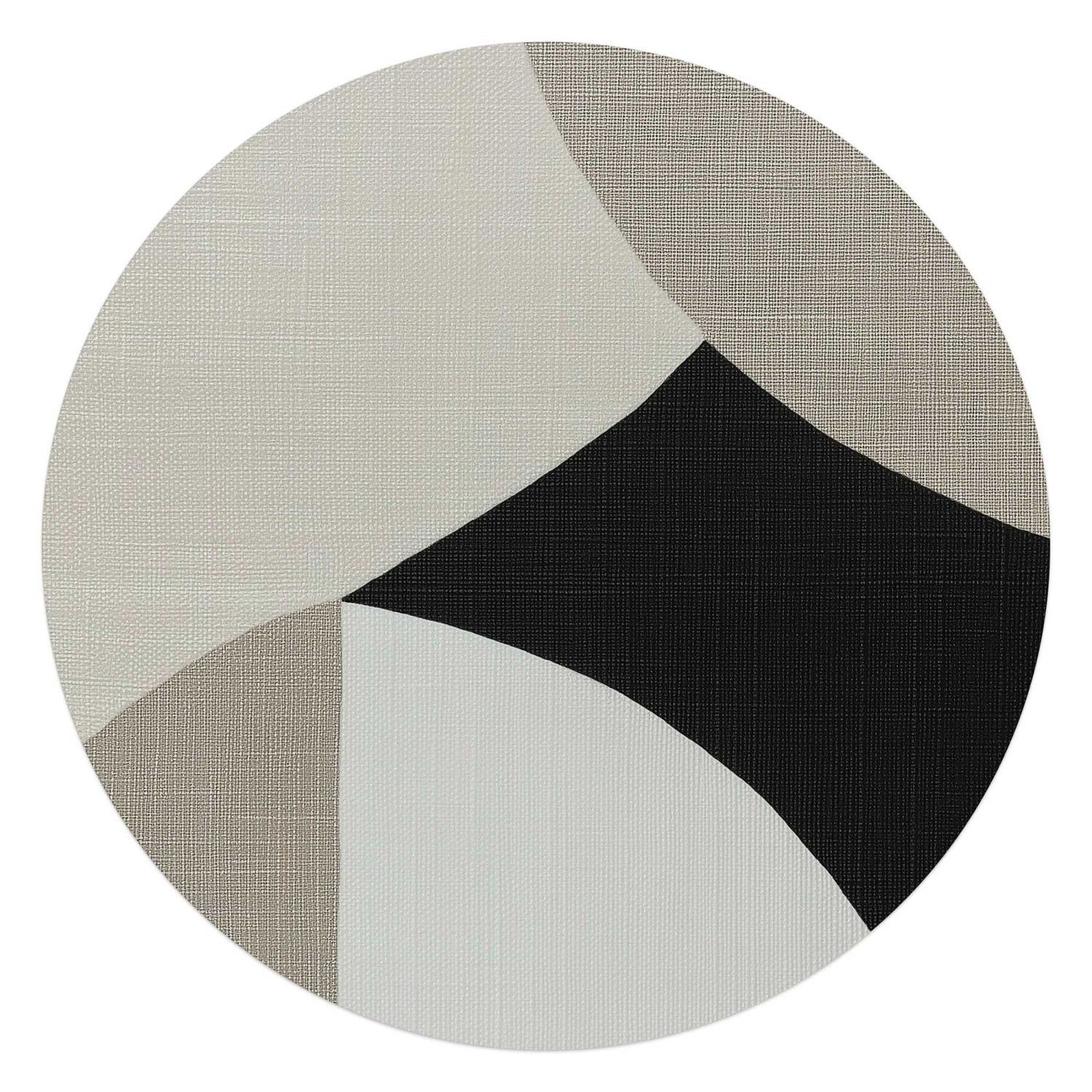 Reinders - Abstracte sfeer I - Glasschilderij Ø 70 cm - Beige