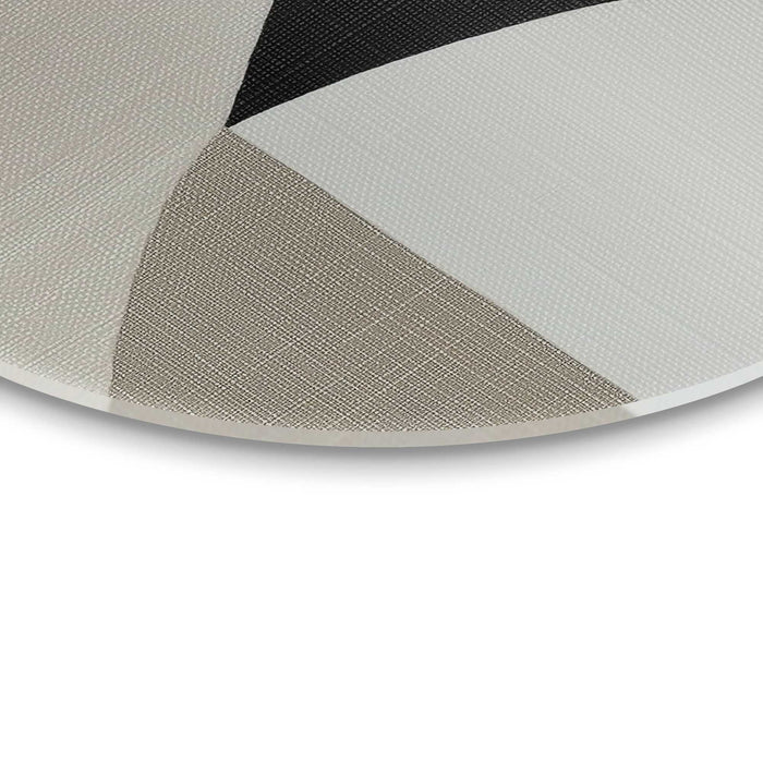 Reinders - Abstracte sfeer I - Glasschilderij Ø 70 cm - Beige