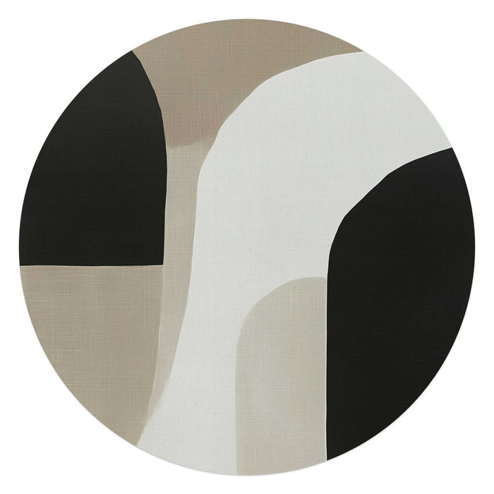 Reinders - Abstracte sfeer II - Glasschilderij Ø 70 cm - Beige