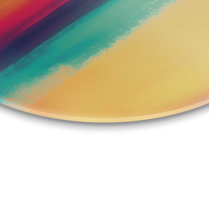 Reinders - Zonsondergang - Glasschilderij Ø 70 cm - Oranje