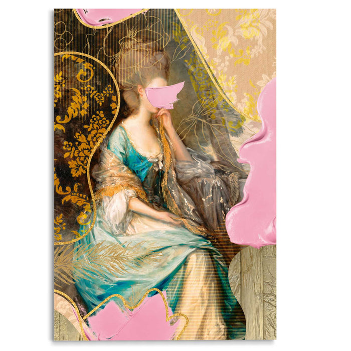 Reinders - Pink Stylish - Glasschilderij 78x116 cm - Bont