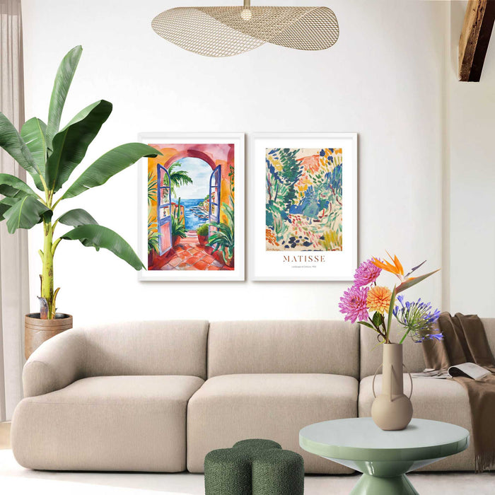 Reinders - Matisse met zeeuitzicht - Schilderijen set 50x70 cm - Bont