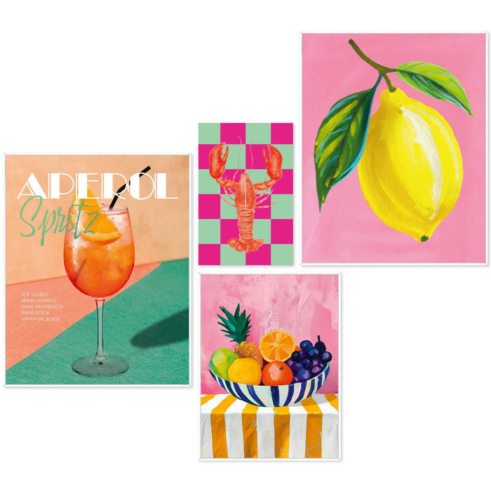 Reinders - Zomerse set - Set wanddecoratie in diverse formaten 40x50 cm - Bont