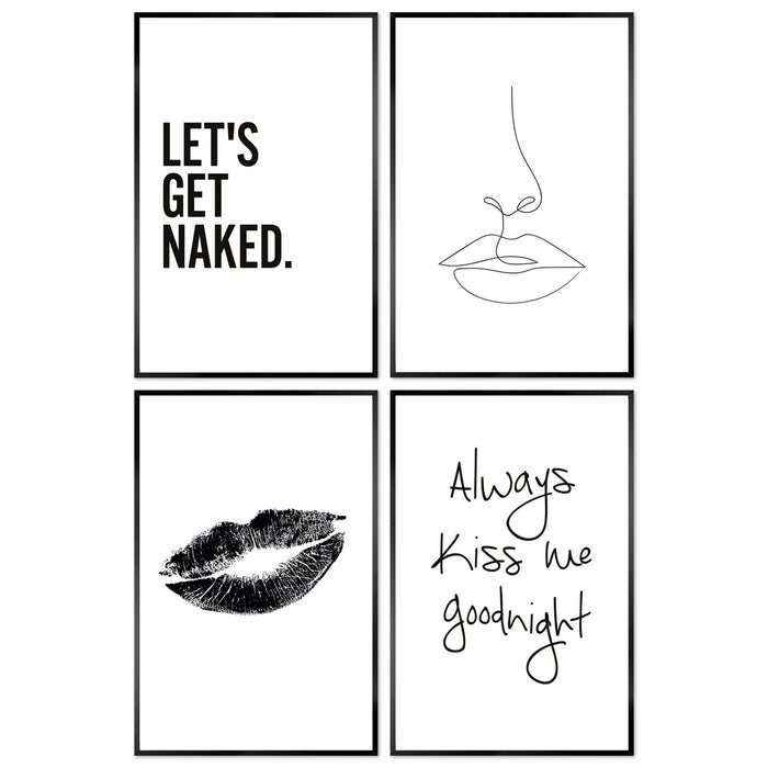 Reinders - Echte liefde - Set wanddecoratie 20x30 cm - Zwart-Wit