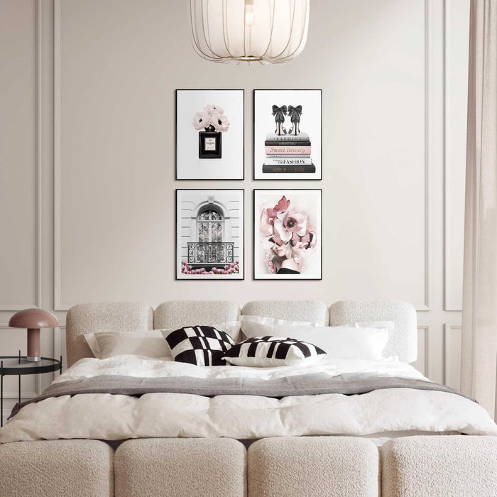 Reinders - Franse mode - Wanddecoratieset 30x40 cm - Roze