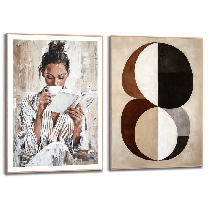 Reinders - Ontspannen - Schilderijen set 50x70 cm - Beige