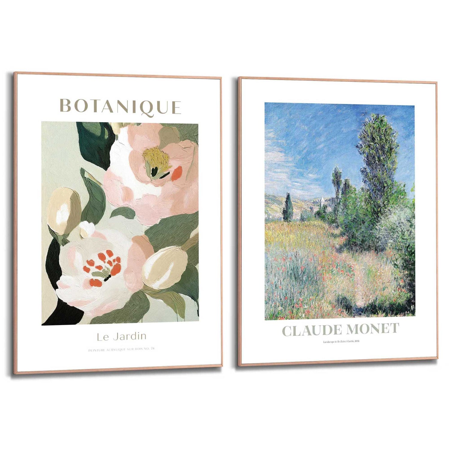 Reinders - Monet tuin bundel - Schilderijen set 50x70 cm - Groen