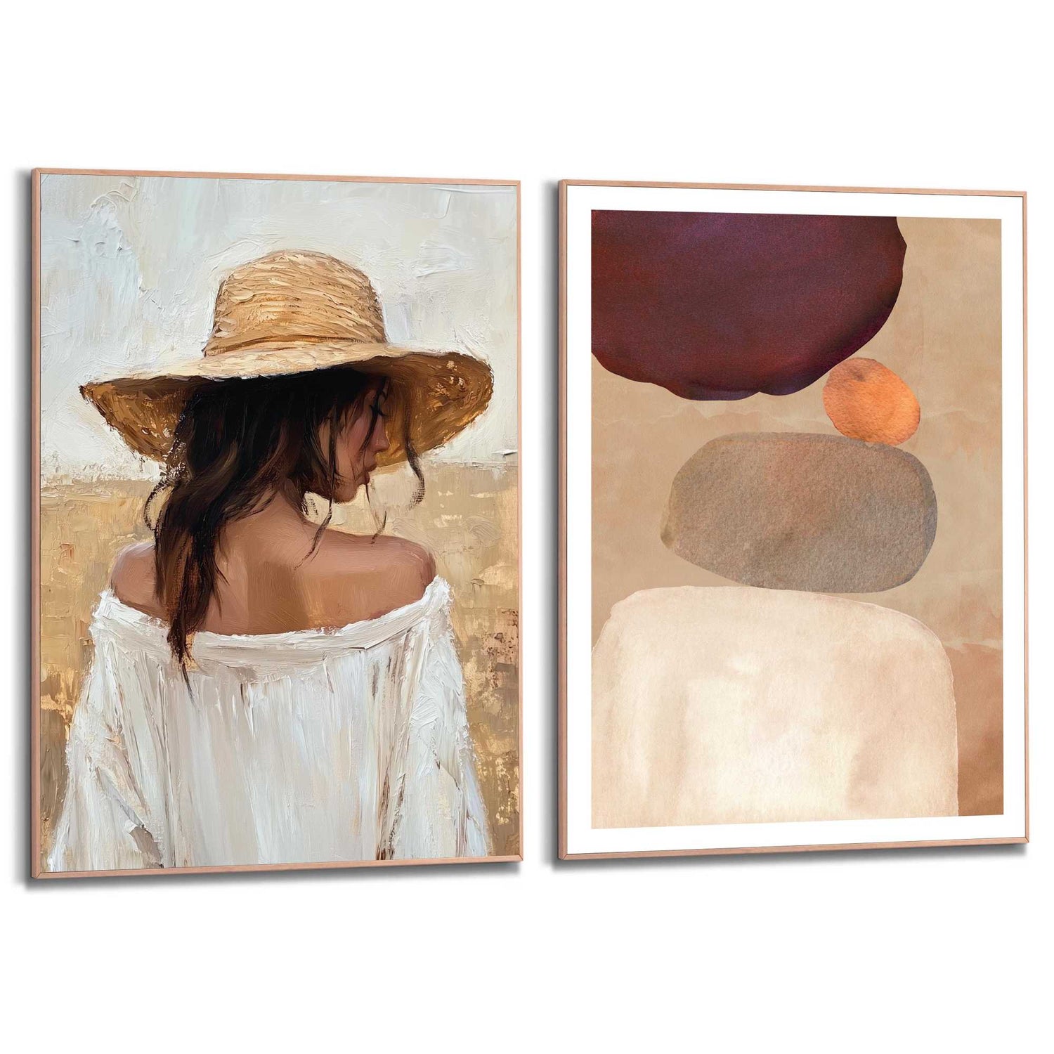 Reinders - Onder de zon - Schilderijen set 50x70 cm - Bruin