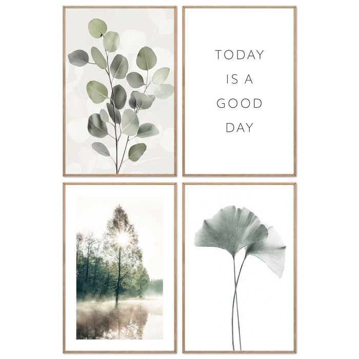 Reinders - Stil geluk - Wanddecoratieset  20x30 cm - Groen