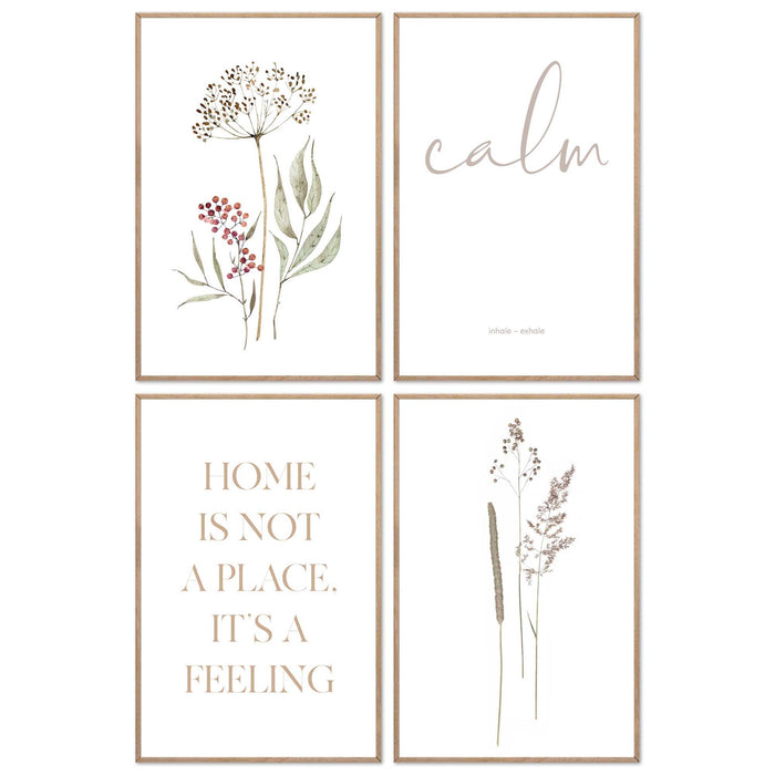 Reinders - Gevoel van thuis - Wanddecoratieset  20x30 cm - Wit