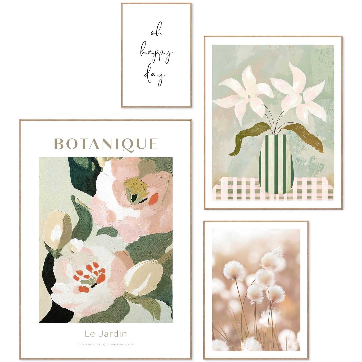 Reinders - Gevoel van Groen - Wanddecoratieset in verschillende formaten 50x70 cm - Groen