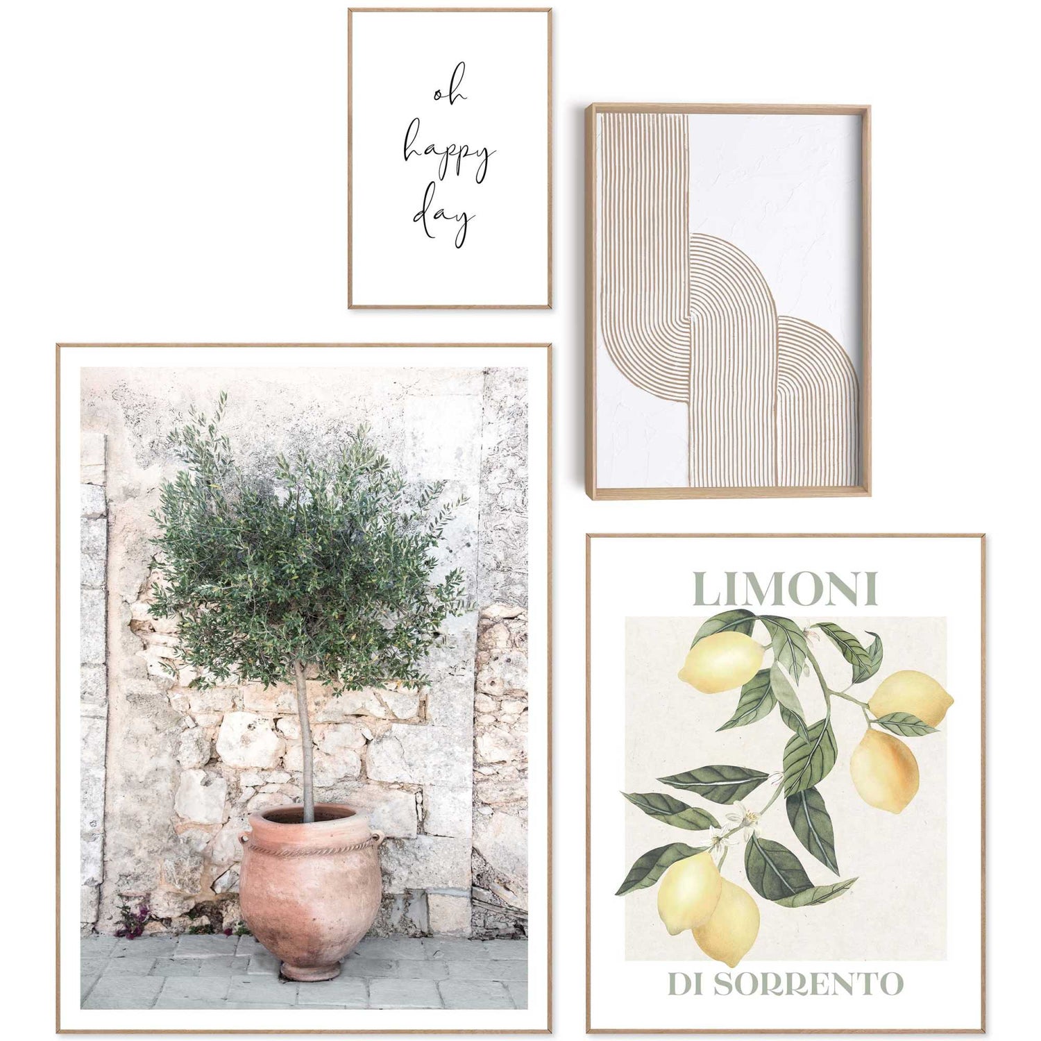 Reinders - Italiaanse sfeer - Wanddecoratieset in verschillende formaten 50x70 cm - Groen