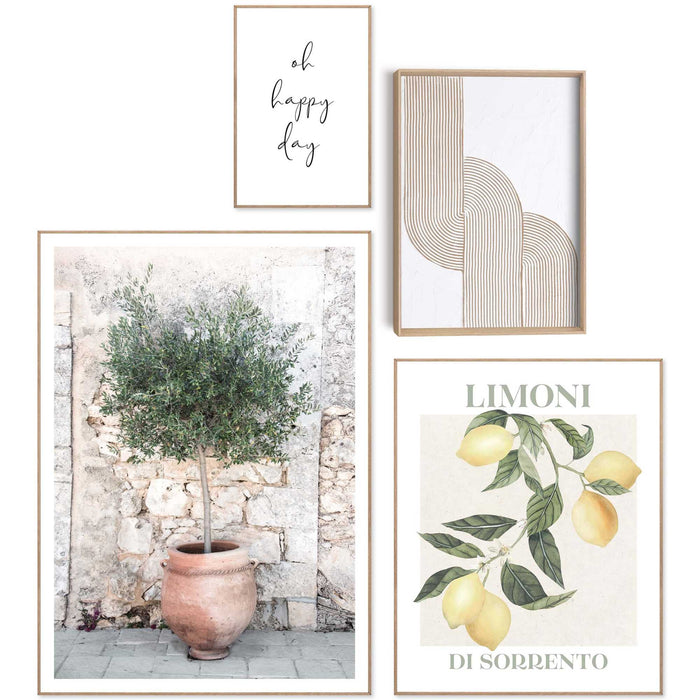 Reinders - Italiaanse sfeer - Wanddecoratieset in verschillende formaten 50x70 cm - Groen